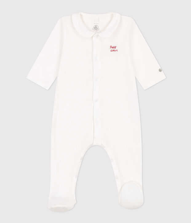 Small Heart Patterned Cotton Pyjamas white