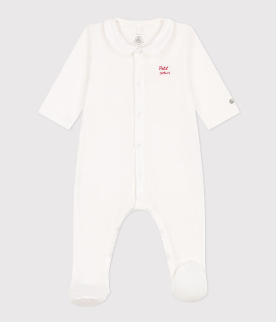Small Heart Patterned Cotton Pyjamas MARSHMALLOW white