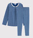 Girls' Hearts Print Tubular Knit Pyjamas