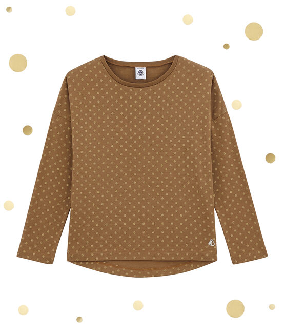 Long sleeved T-shirt BRINDILLE brown/DORE yellow