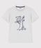 Boys' Short-Sleeved Cotton T-Shirt POUSSIERE CHINE grey