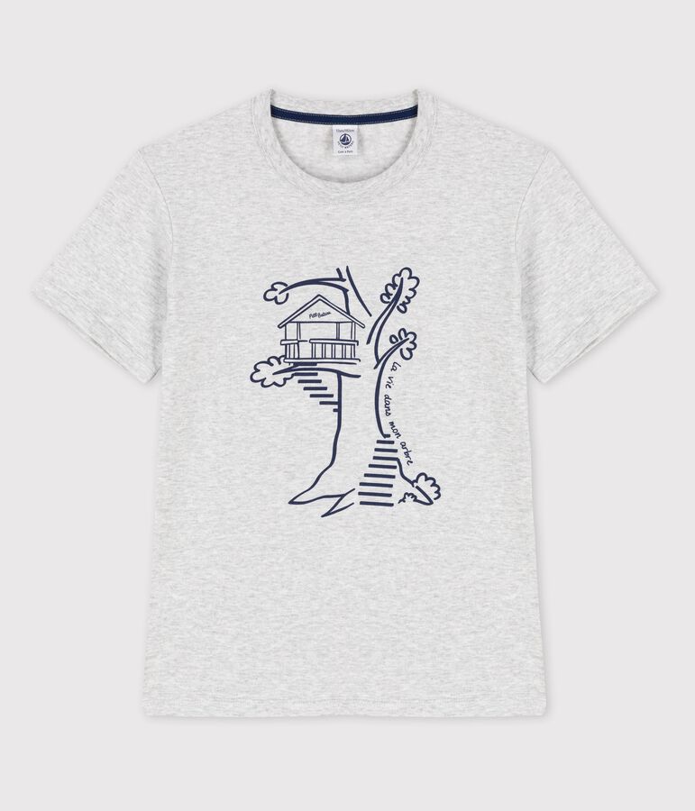 Boys' Short-Sleeved Cotton T-Shirt grey