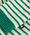 Babies' jumper in a wool and cotton knit JARDIN green/AVALANCHE