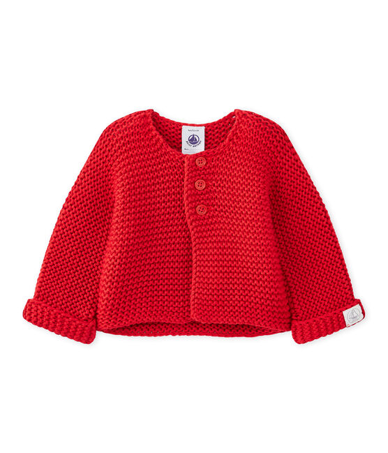 Unisex baby cardigan TERKUIT red