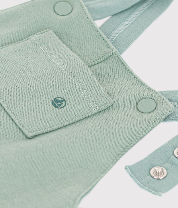 Babies' Thick Jersey Dungarees green