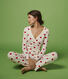Women's Heart Cotton Wrapover Cardigan