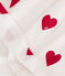 Babies' Organic Cotton Heart Print Dress With Bodysuit MARSHMALLOW white/TERKUIT red