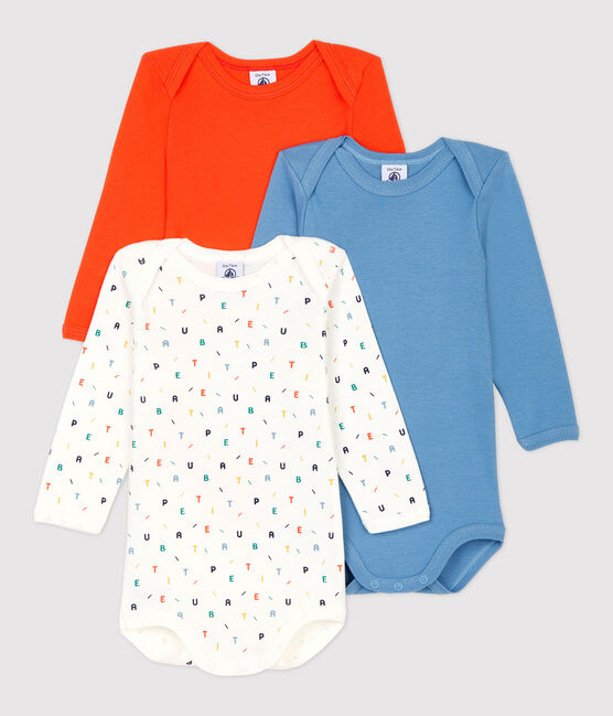 Babies' Long-Sleeved Organic Cotton Bodysuits - 3-Pack variante 1
