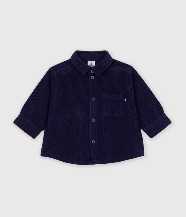 Babies' plain corduroy shirt SOIR