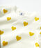 Women's Heart Round-Neck Cotton T-Shirt MARSHMALLOW white/OCRE yellow