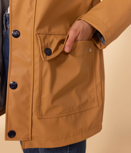 Iconic Recycled Fabric and Organic Cotton Raincoat TOURONE beige
