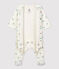 Babies' Organic Cotton Bodyjama MARSHMALLOW white/HERBIER