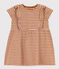 Babies' Striped Short-Sleeved Slub Jersey Dress TOAST /DOLL