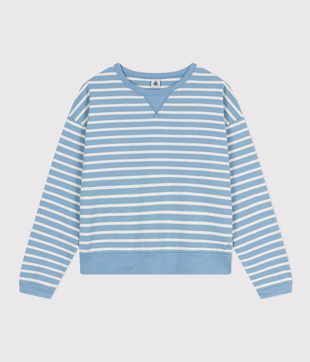 Women's Cotton Breton Sweatshirt blue/beige
