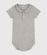 Babies' Short-Sleeved Cotton Bodysuit with Peter Pan Collar