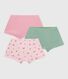 Pack of floral-print cotton shorties for children