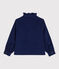 Girls' Velvet Blouse BLEU FONCE