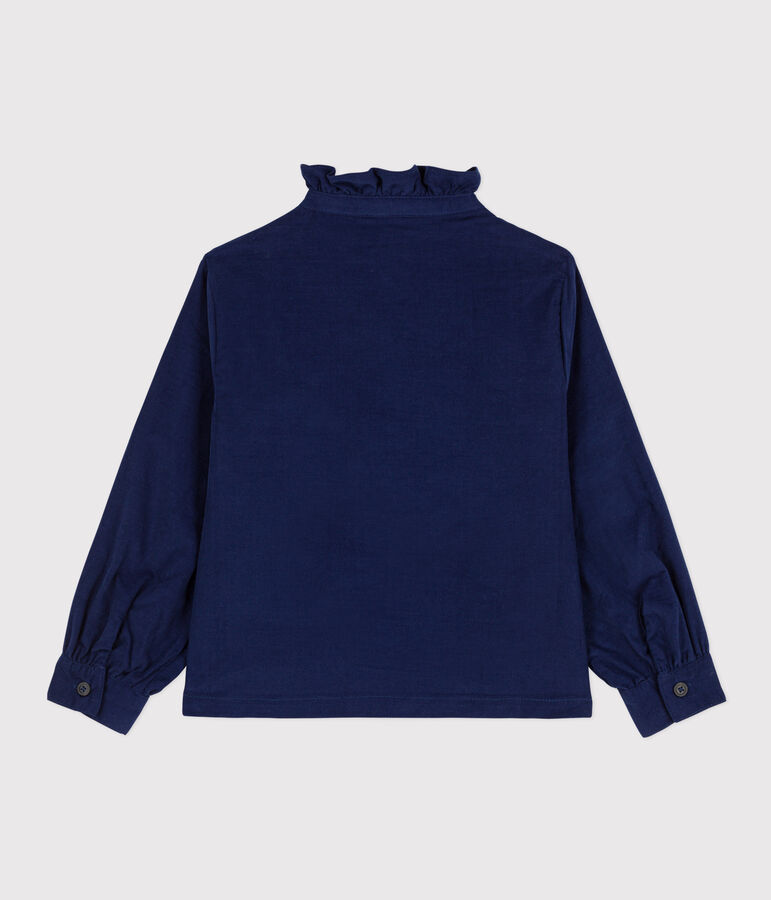 Girls' Velvet Blouse blue