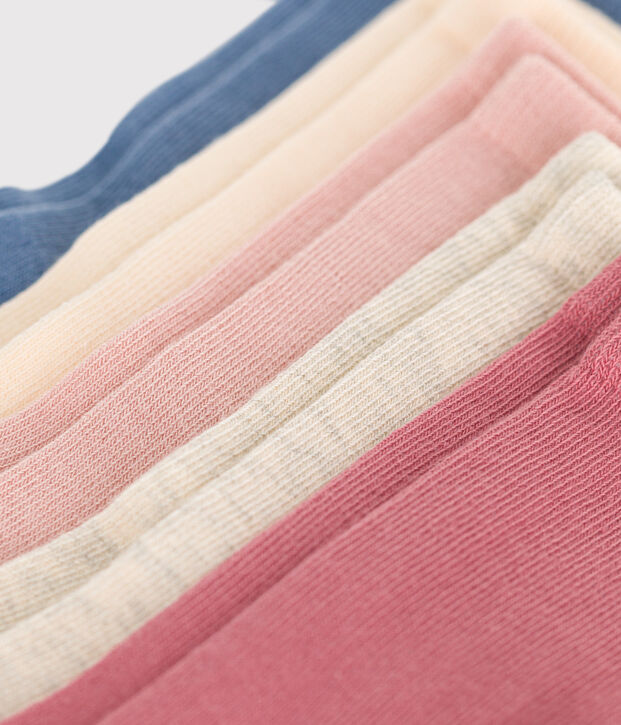 Children's plain cotton socks - 5-pack multicolor