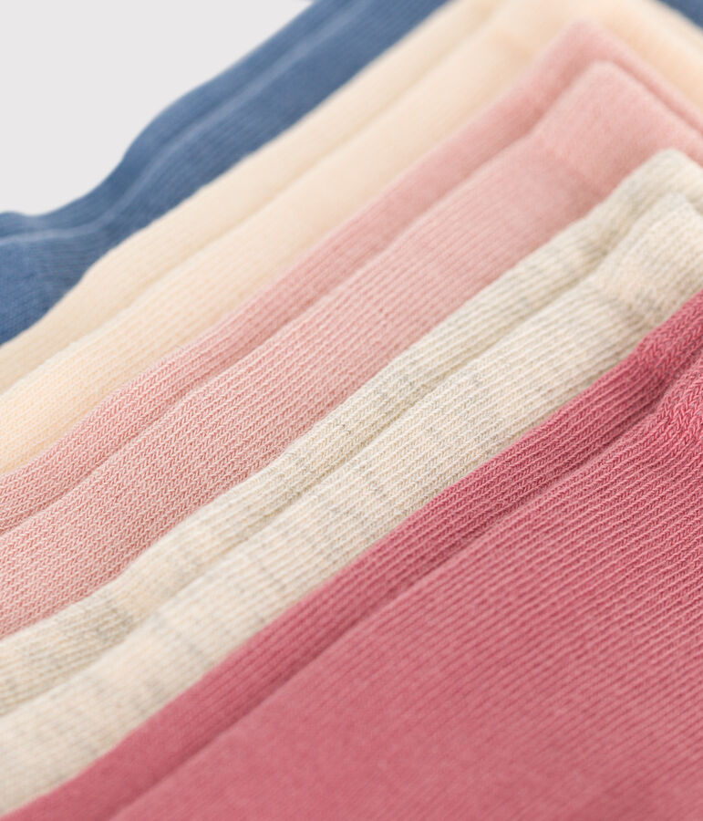 Children's plain cotton socks - 5-pack multicolor