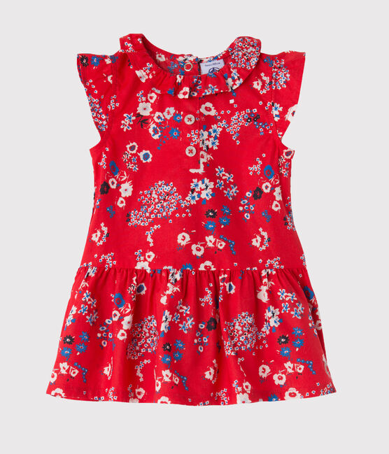 Robe bébé fille imprimée PEPS red/MULTICO white