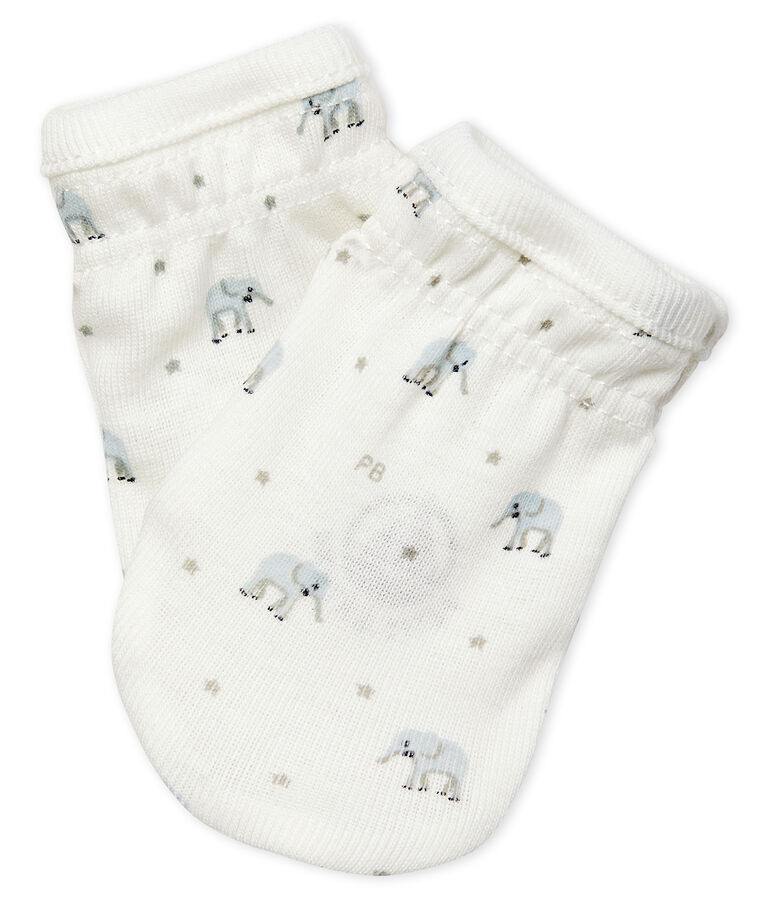 Babies' Rib Knit Mittens MARSHMALLOW white/MULTICO white
