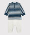 Petit Bateau x Deyrolle Romper SHADOW blue/MULTICO ecru