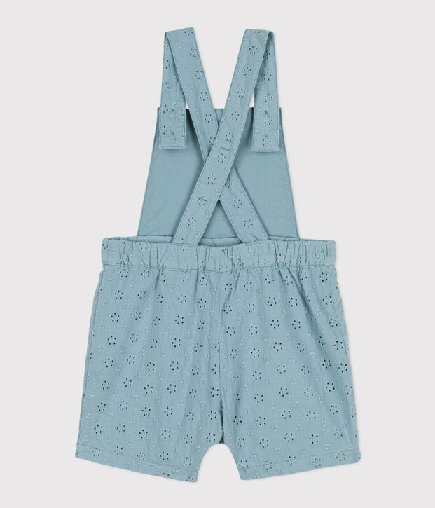 Babies' English embroidery Dungaree Shorts green