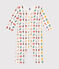 Babies' printed cotton footless pyjama suit MARSHMALLOW white/MULTICO white