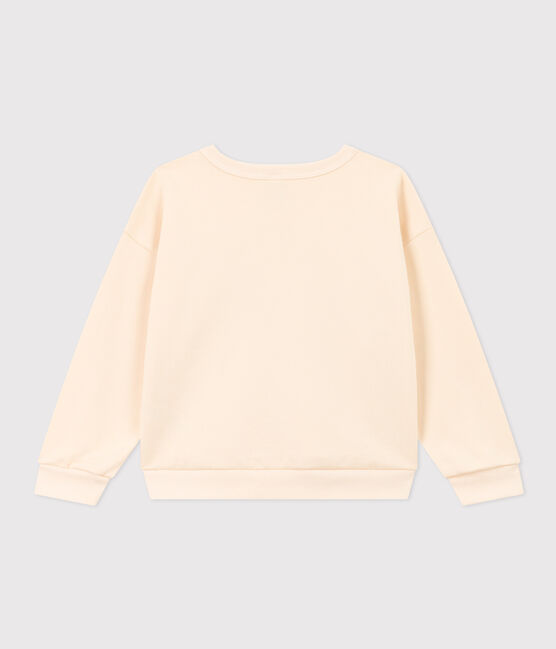  Girls' fleece sweatshirt AVALANCHE Ecru