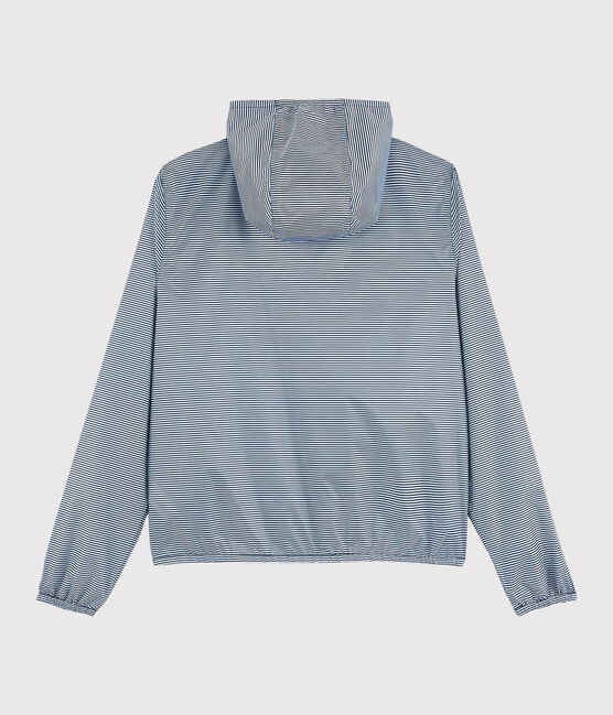 Women's 3 in 1 windbreaker made from recycled materials SMOKING blue/MARSHMALLOW white