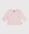 Babies' wool and cotton knit wrapover top BARELY