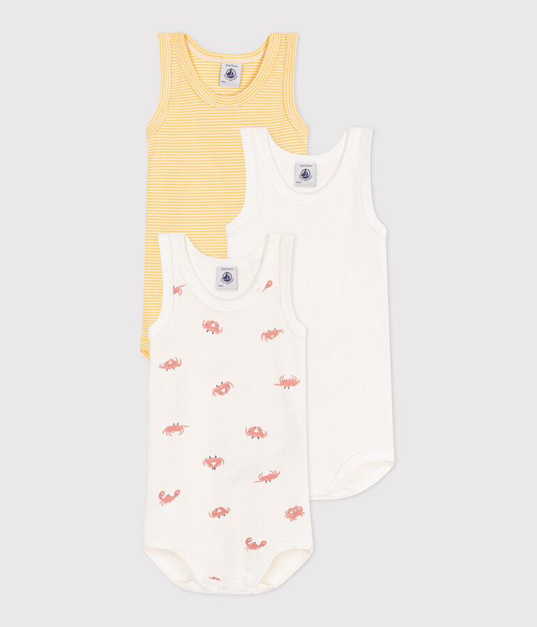 Babies' sleeveless crab pattern cotton bodysuits - 3-Pack variante 1