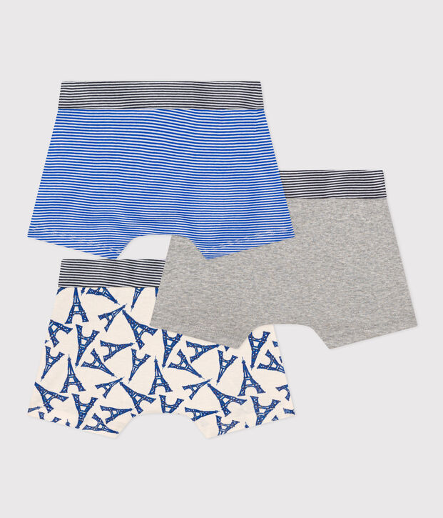 Boys' Paris Cotton Boxer Shorts - 3-Pack multicolor