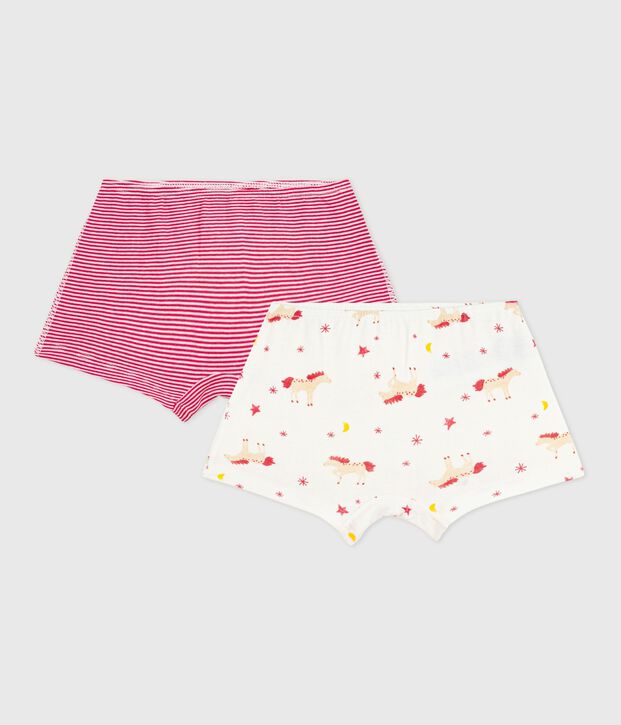 Pack of horse-print cotton shorties for children multicolor