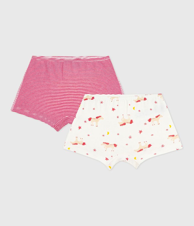 Pack of horse-print cotton shorties for children multicolor