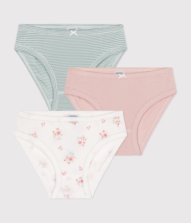 Children's floral cotton briefs - 3-Pack multicolor