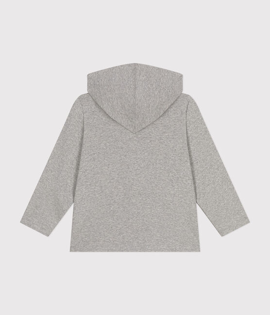 Boys' Cotton Rib Zip-Up Hoodie CHATON CHINE grey