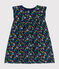 Babies' Sleeveless Jersey Dress MEDIEVAL blue/MULTICO white