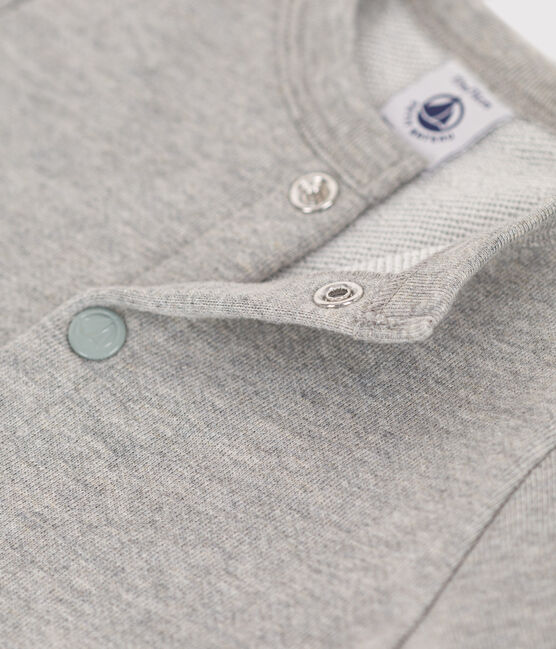 Babies' Fleece Cardigan CHATON CHINE grey