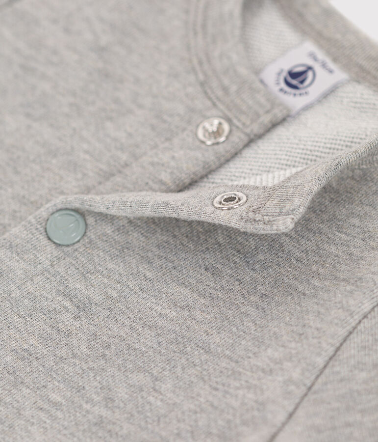 Babies' Fleece Cardigan CHATON CHINE grey