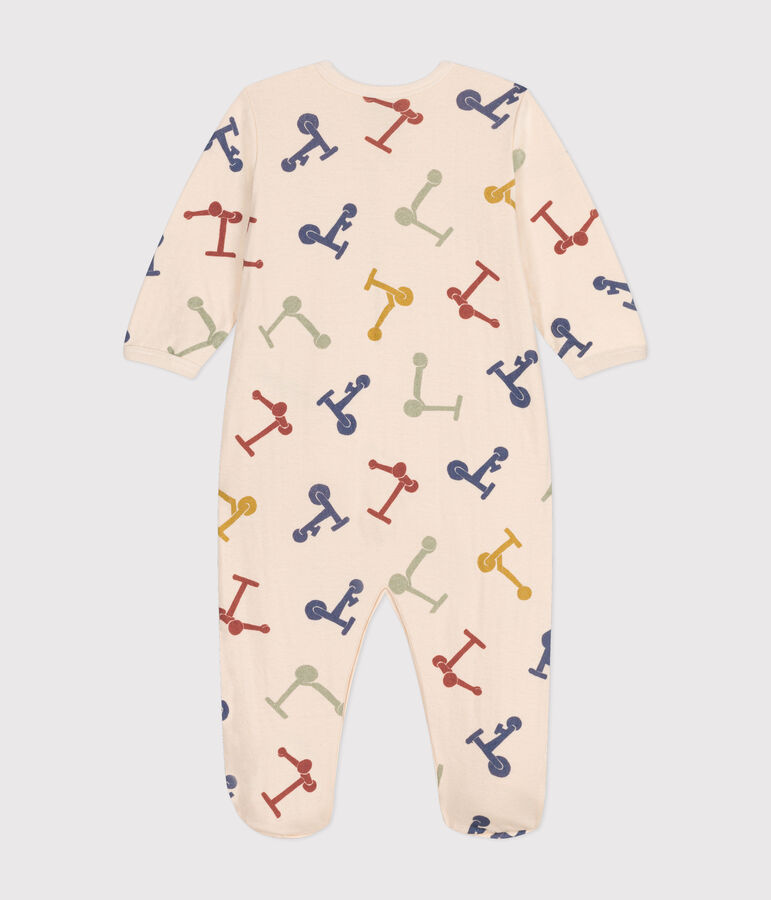 Babies' Printed Cotton Pyjamas Ecru/multicolor