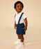 Babies' Short-Sleeved Cotton Polo Shirt MARSHMALLOW white
