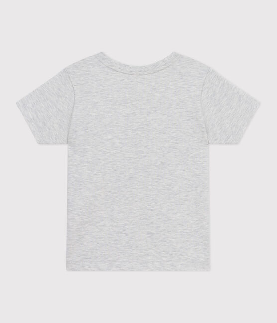 Children's short-sleeved printed cotton T-shirt BELUGA CHINE grey