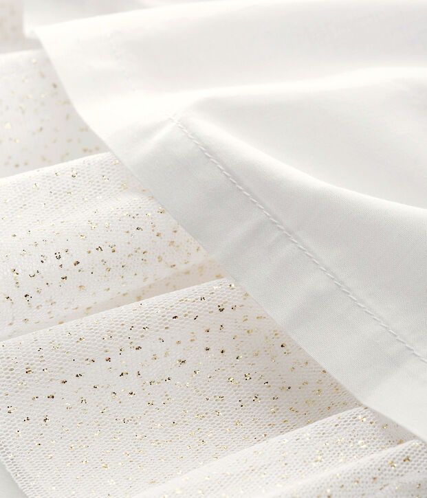 Baby Girls' Poplin Tulle Formal Dress white