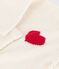 Babies' Wool/Cotton Heart Patterned Knit 2-Piece Outfit MARSHMALLOW red/CORRIDA white