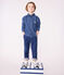 Children's plain denim shirt DENIM MOYEN blue