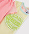 Girls' Ribbed Short Multicolour Striped Pyjamas SUNNY yellow/MULTICO white