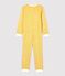 Girls' Floral Brushed Terry Towelling Jumpsuit OCRE yellow/MARSHMALLOW white