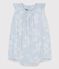 Babies' Hawaiian Themed Cotton Playsuit PLEINAIR /MARSHMALLOW